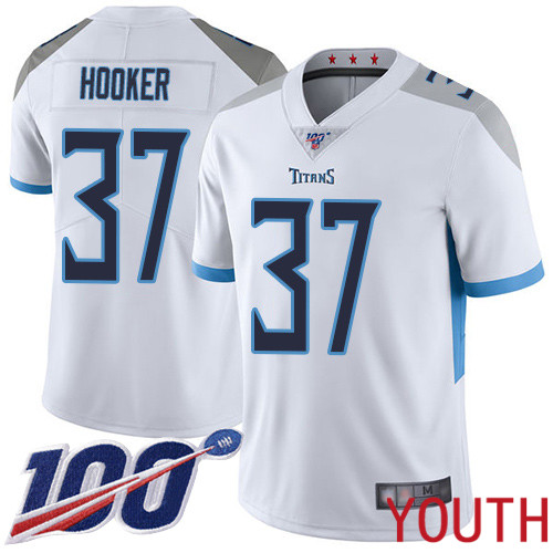 Tennessee Titans Limited White Youth Amani Hooker Road Jersey NFL Football #37 100th Season Vapor Untouchable->tennessee titans->NFL Jersey